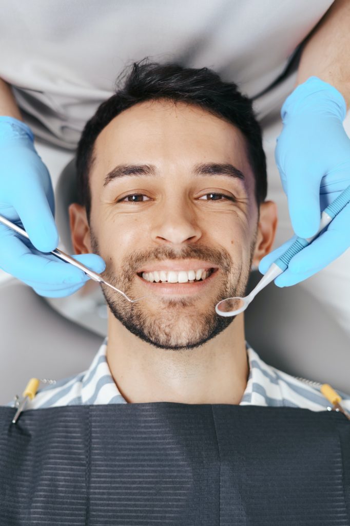 Male patient at Dentist