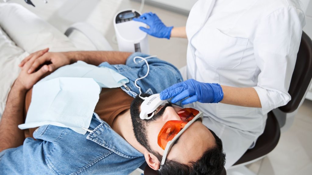 laser teeth whitening with zoom Teeth Whitening Laser procedure.